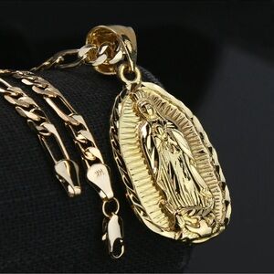 14K GOLD PLATED GUADALUPE PENDANT​
